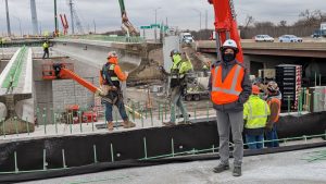 construction workers working on bridge